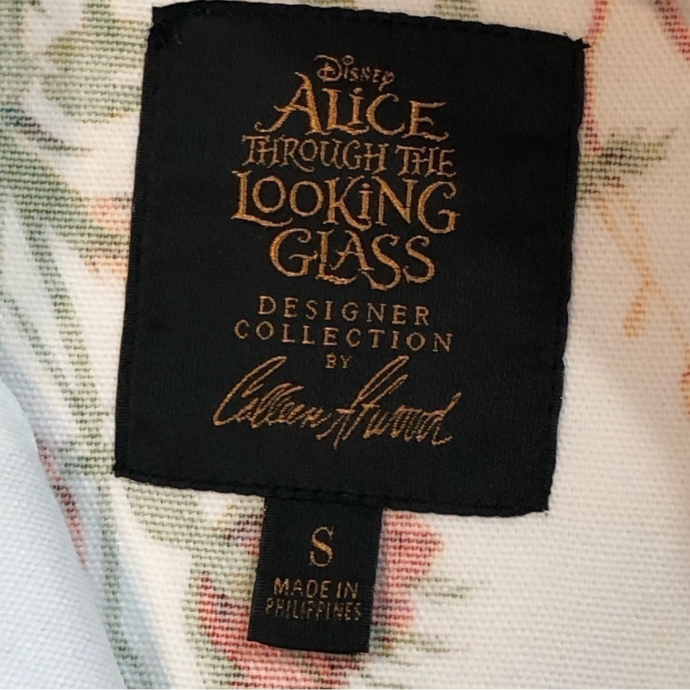 NWT Disney Colleen Atwood Alice through the Looking Glass floral jacket S - Picture 7 of 12